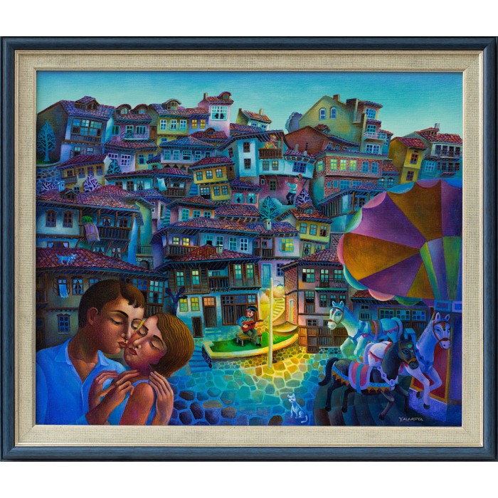 Blue evening in the old town
