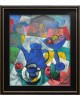 Still life with a blue kettle