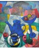 Still life with a blue kettle