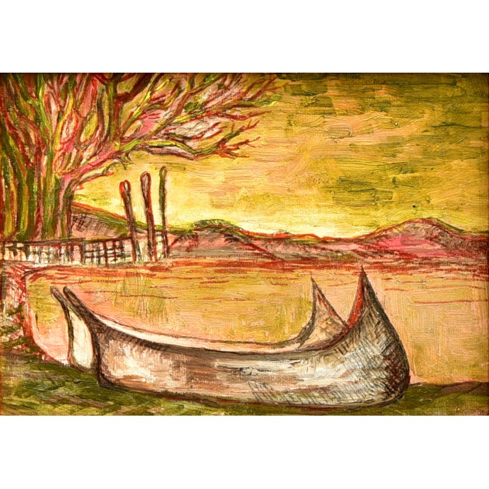 Landscape with two boats
