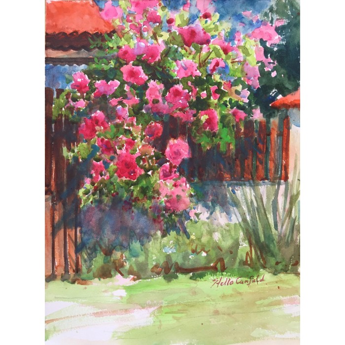 By the fence
