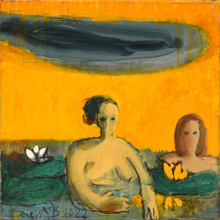 cycle Girls bathing in a lake, III