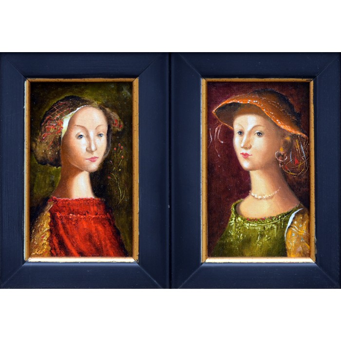 Portrait, diptych Portrait, diptych